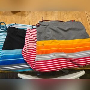 George Striped Swim Trunks 2 Pairs